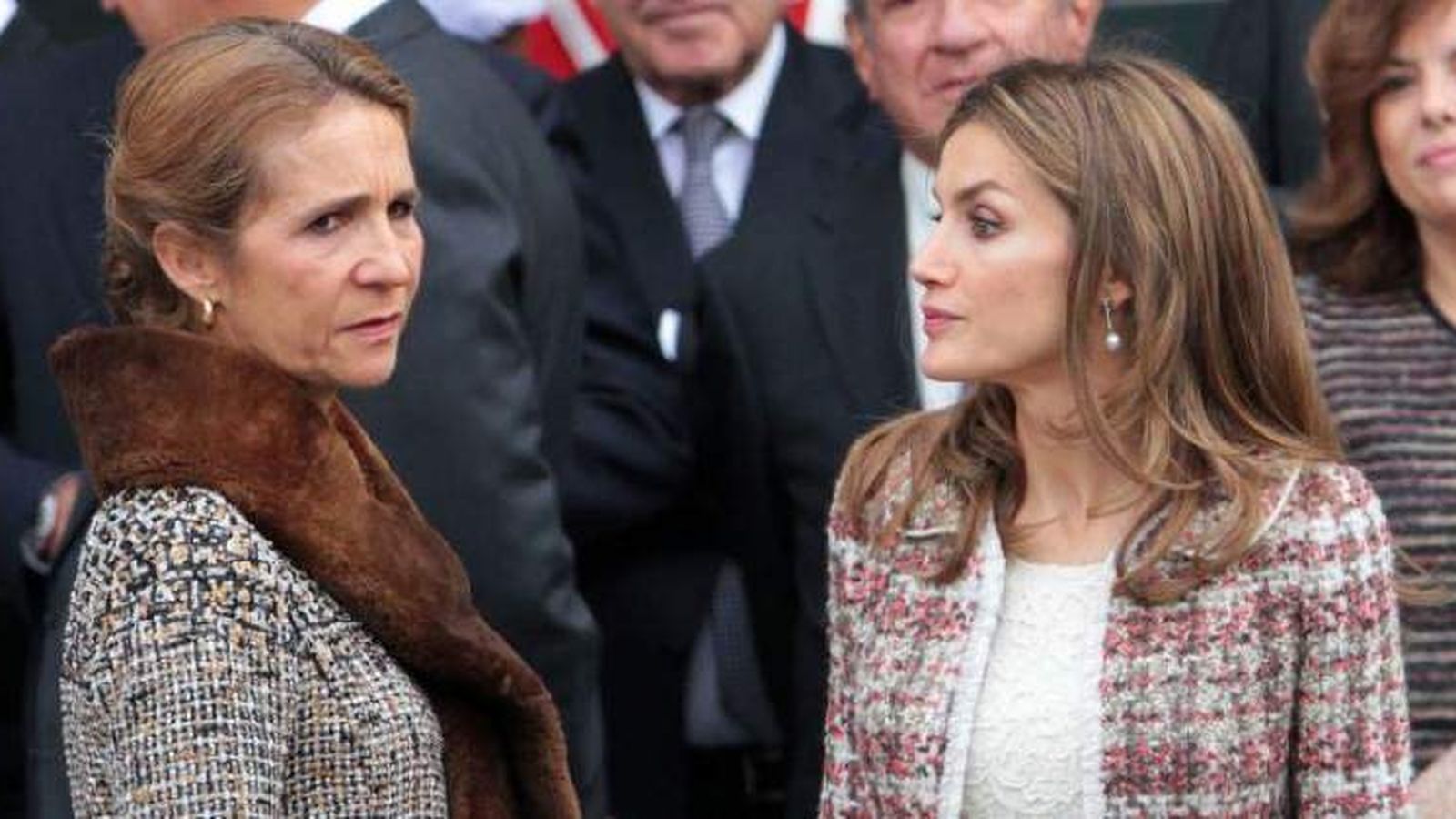 Doña Elena y la Reina Letizia, en una de sus escasas apariciones juntas hace años.
