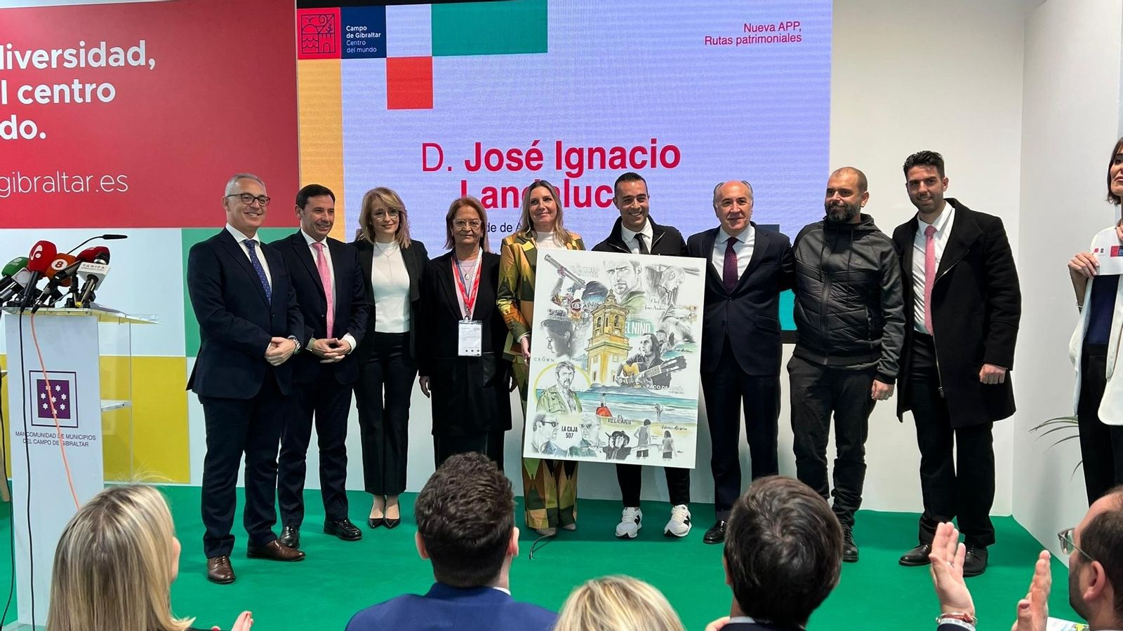 Cuadro pintado por el artista Víctor Jerez durante la presentación de la guía