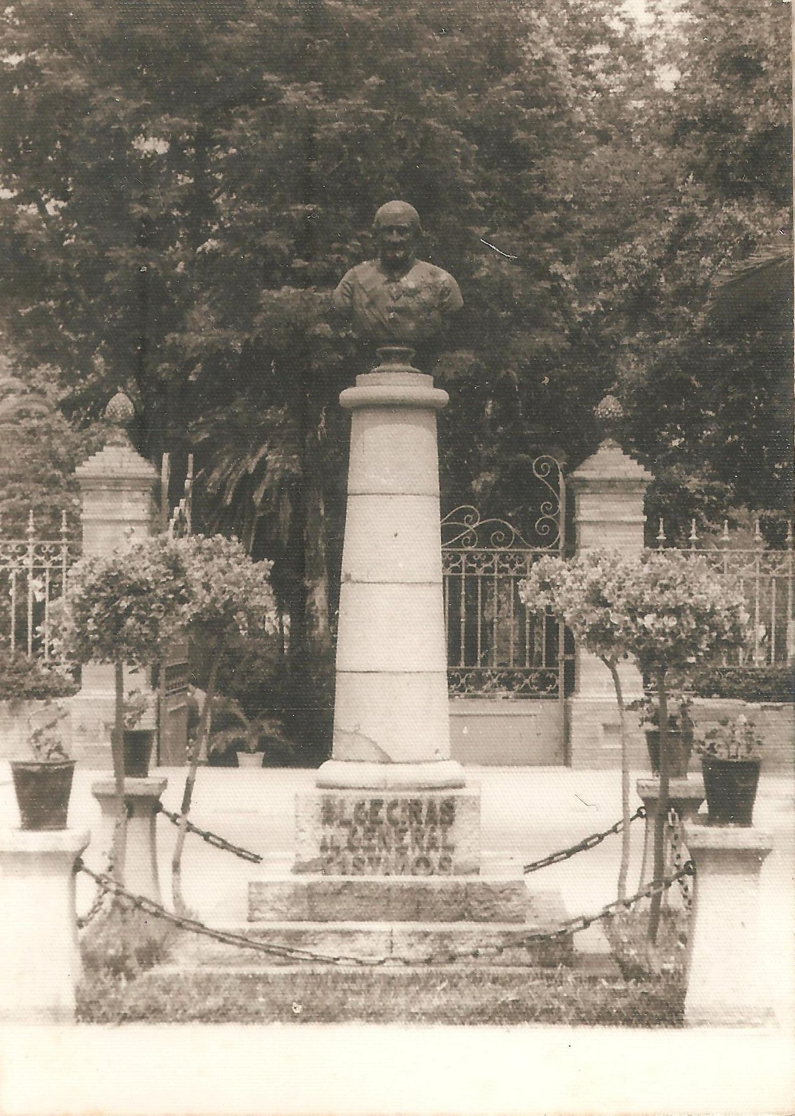 El busto del general Castaños, 1948-1971.