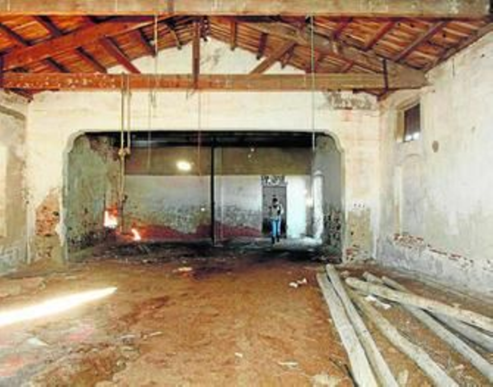 Interior de la almadraba de Nueva Umbría, de 1929.