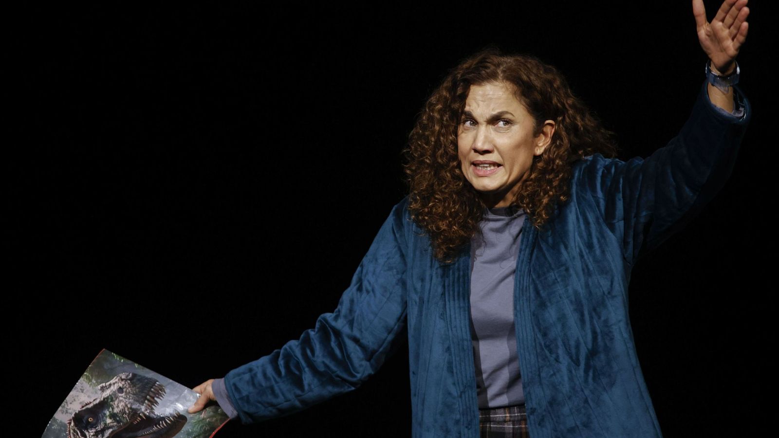 Toni Acosta durante la representación de la obra 'Una madre de película'.