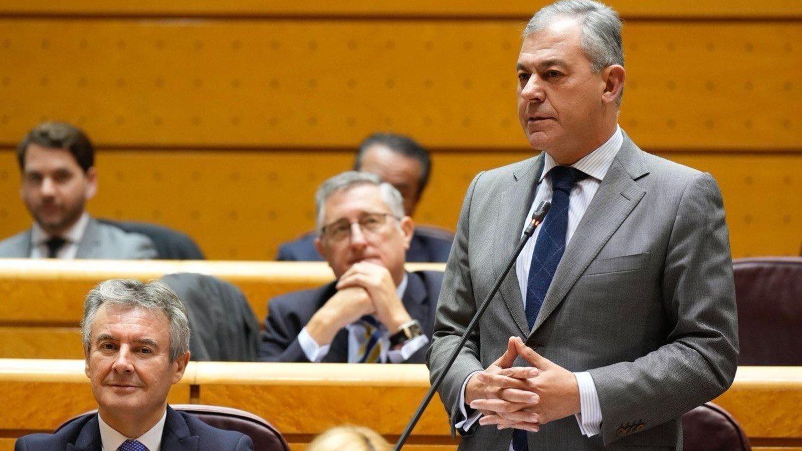 José Luis Sanz, este martes en el Senado.
