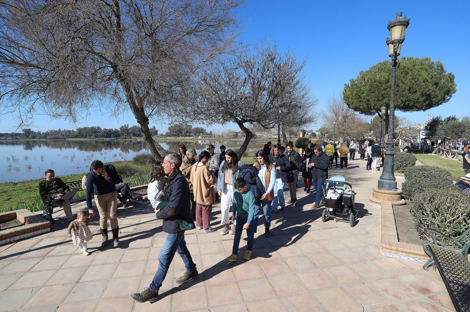 Imágenes del ambiente en la aldea del Rocío para celebrar la Candelaria