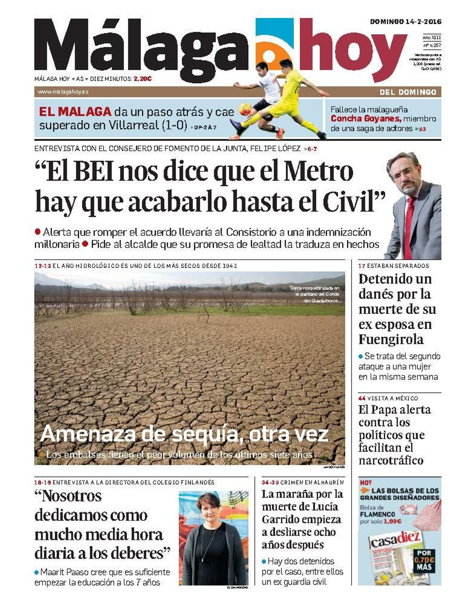 Palabra del consejero.  Felipe López empieza a advertir de las consecuencias que pueden derivarse del rechazo al tramo en superficie al Civil.
