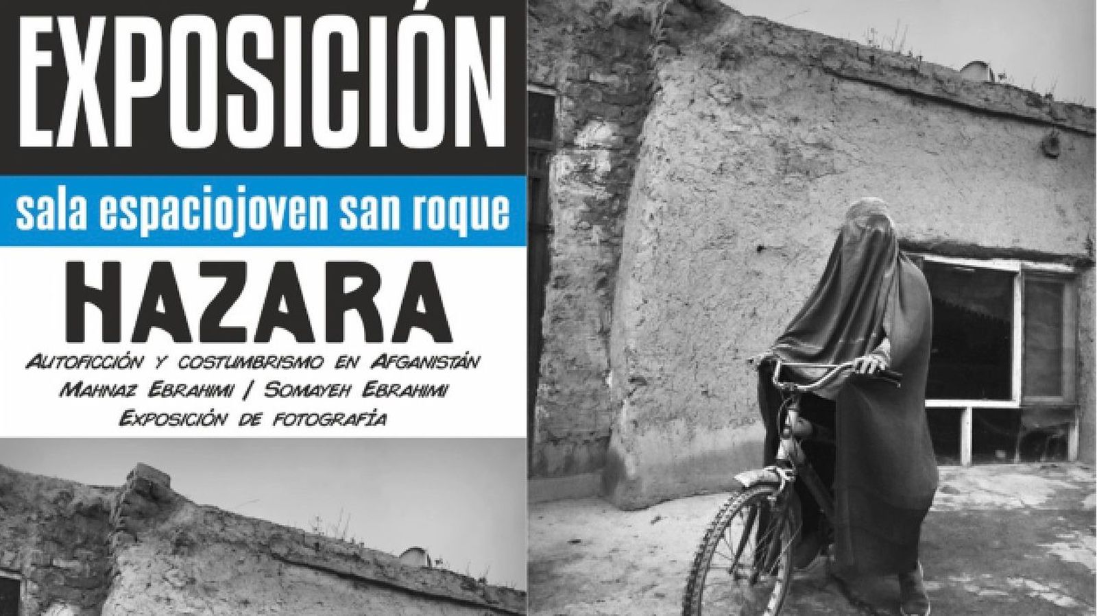 Cartel oficial de la exposición que recoge la mirada íntima y valiente de las fotógrafas Mahnaz y Somayeh Ebrahimi.