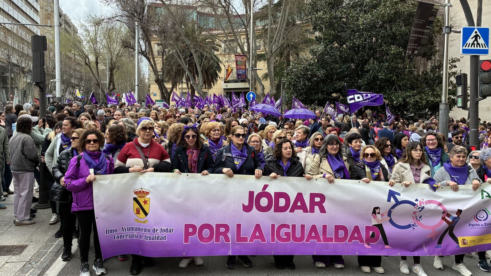 Manifestación del Día de la Mujer en Jaén.