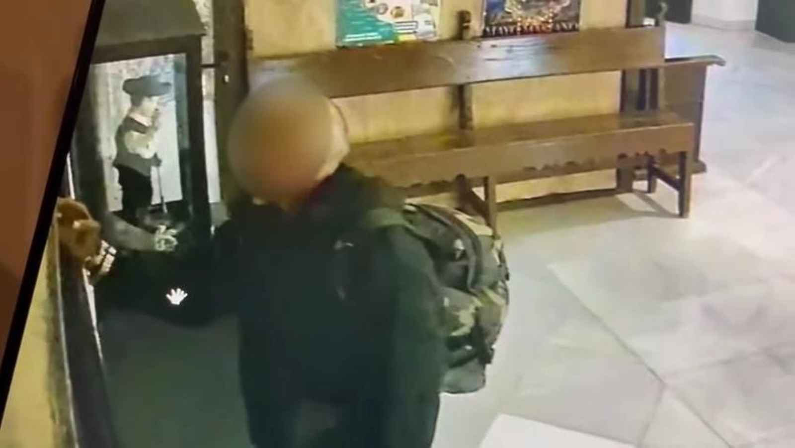 Vídeo en Utrera del detenido por expolio de piezas religiosas en Puerto Serrano