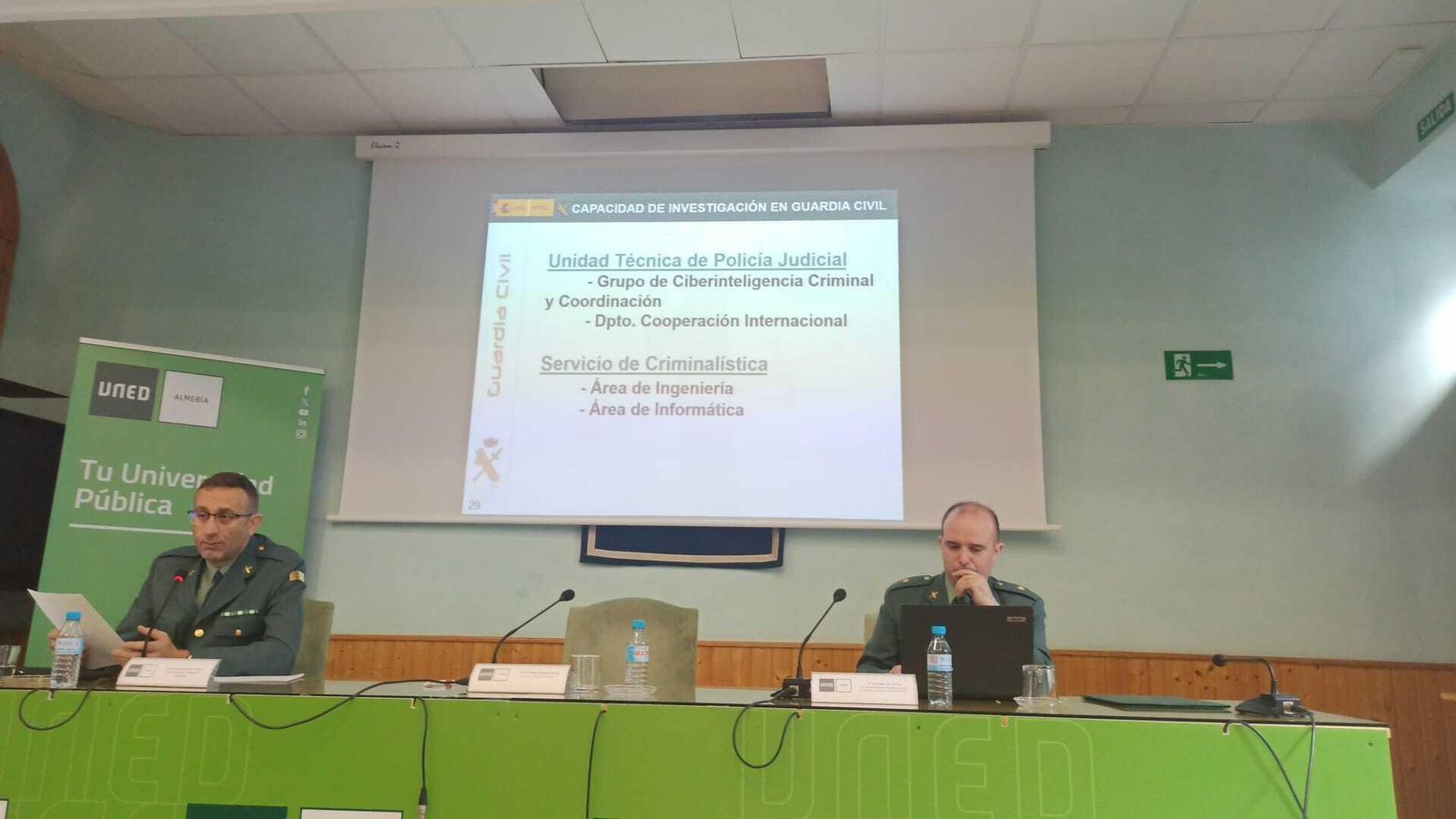 La intervención del agente Santiago del Campo en la UNED