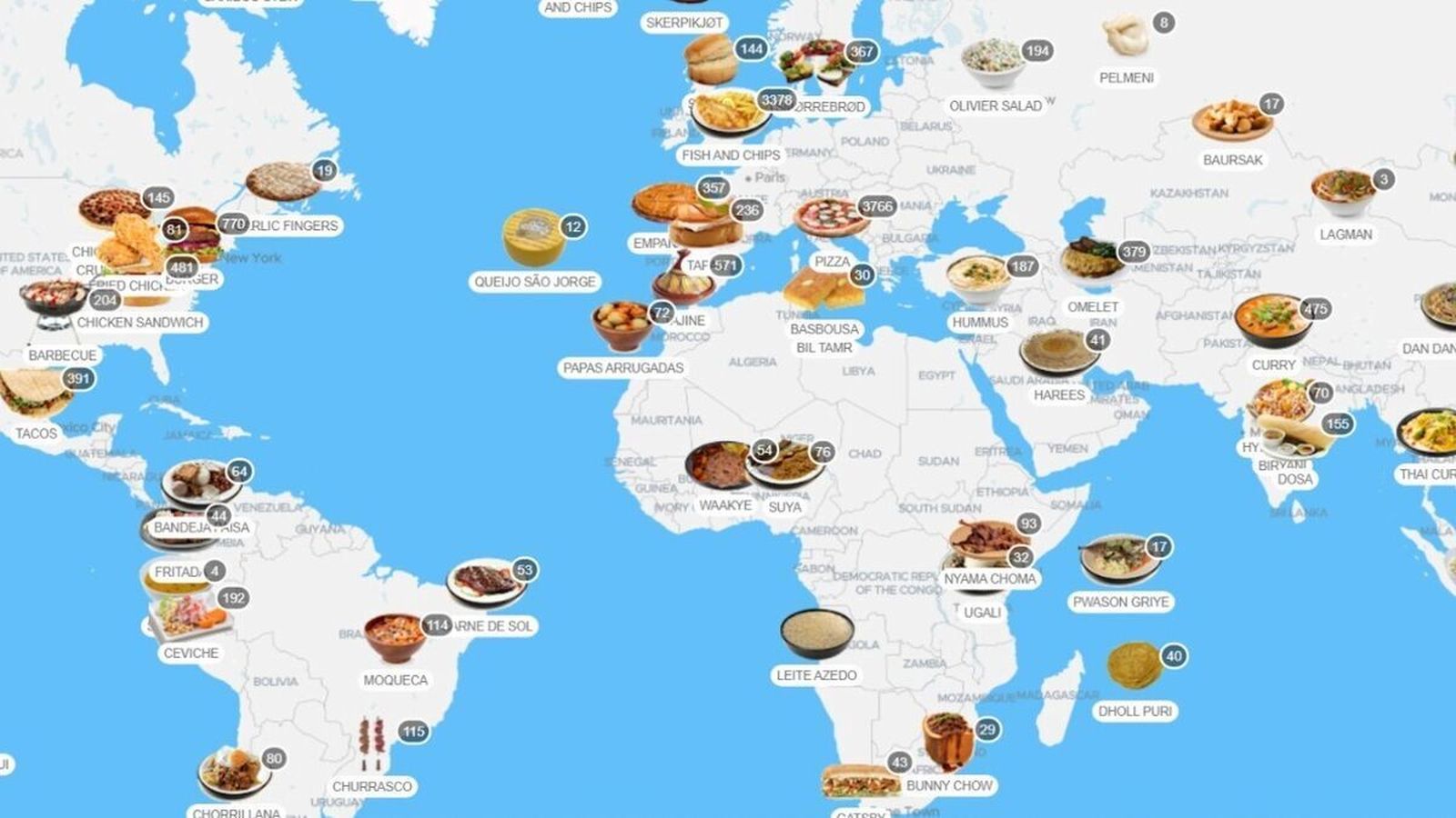 Este delicioso mapa mundi recoge los platos tradiciones, productos locales y restaurantes más auténticos para disfrutar de una experiencia inmersiva en cada viaje