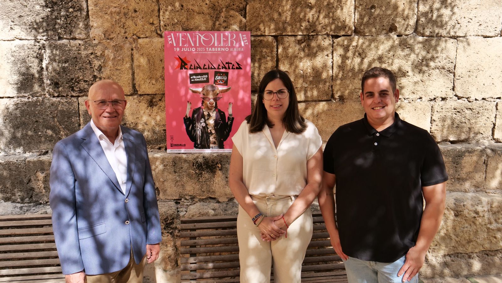 Almudena Morales con Antonio Martos y Leo Vilar.