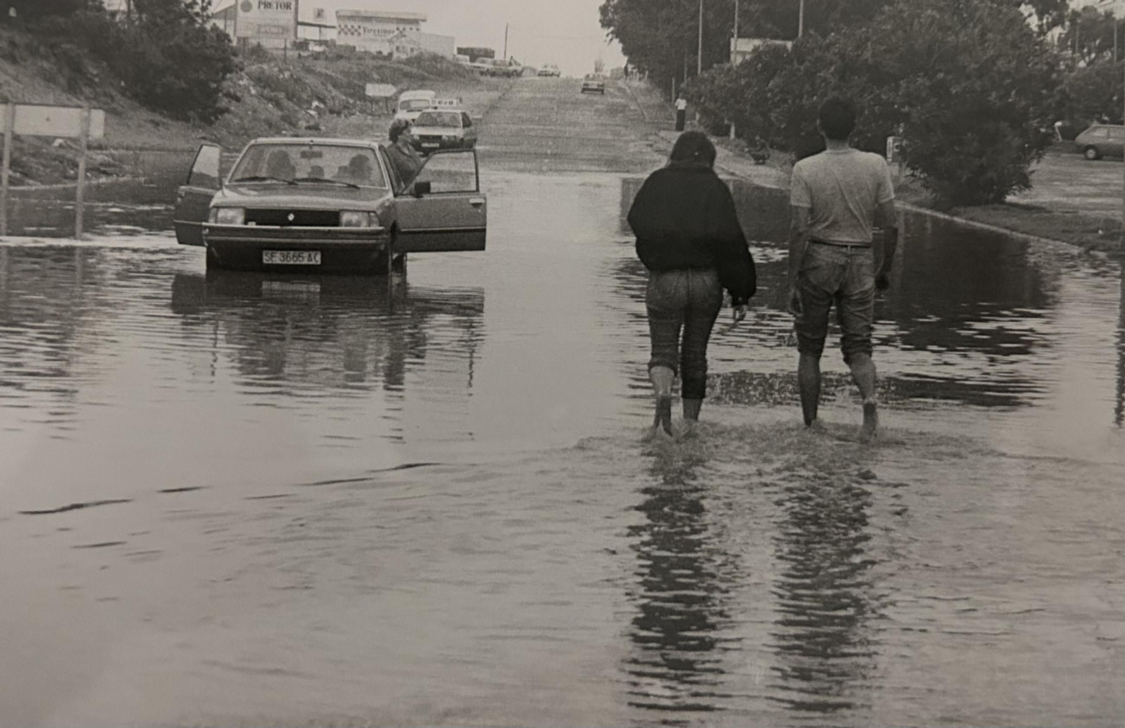 Efectos del temporal e inundaciones de enero de 1996 en Huelva.