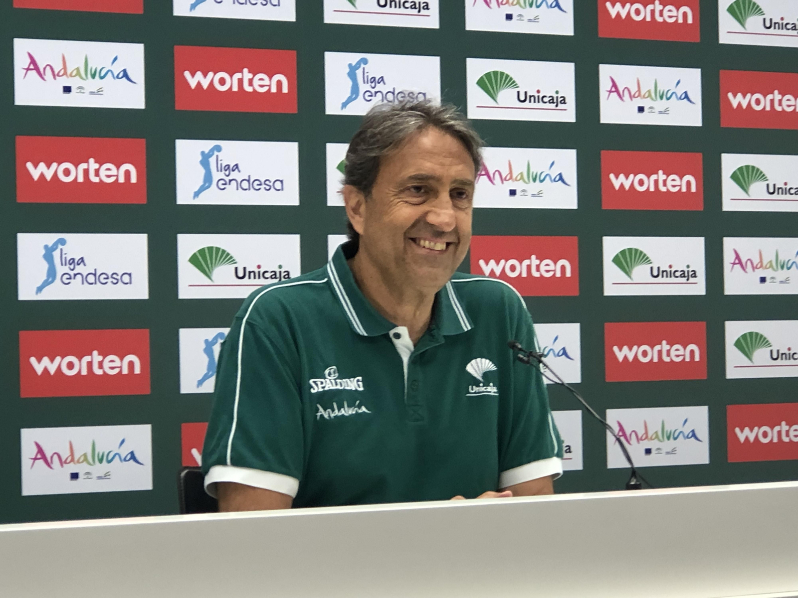 Luis Casimiro, en la sala de prensa del Carpena este viernes.
