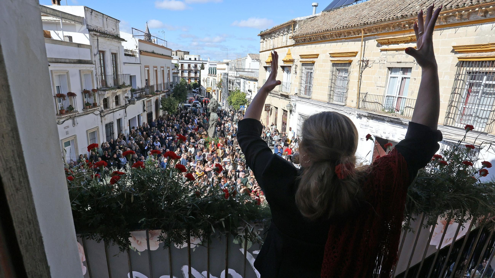 Imágenes de los balcones de Lola Flores en Jerez
