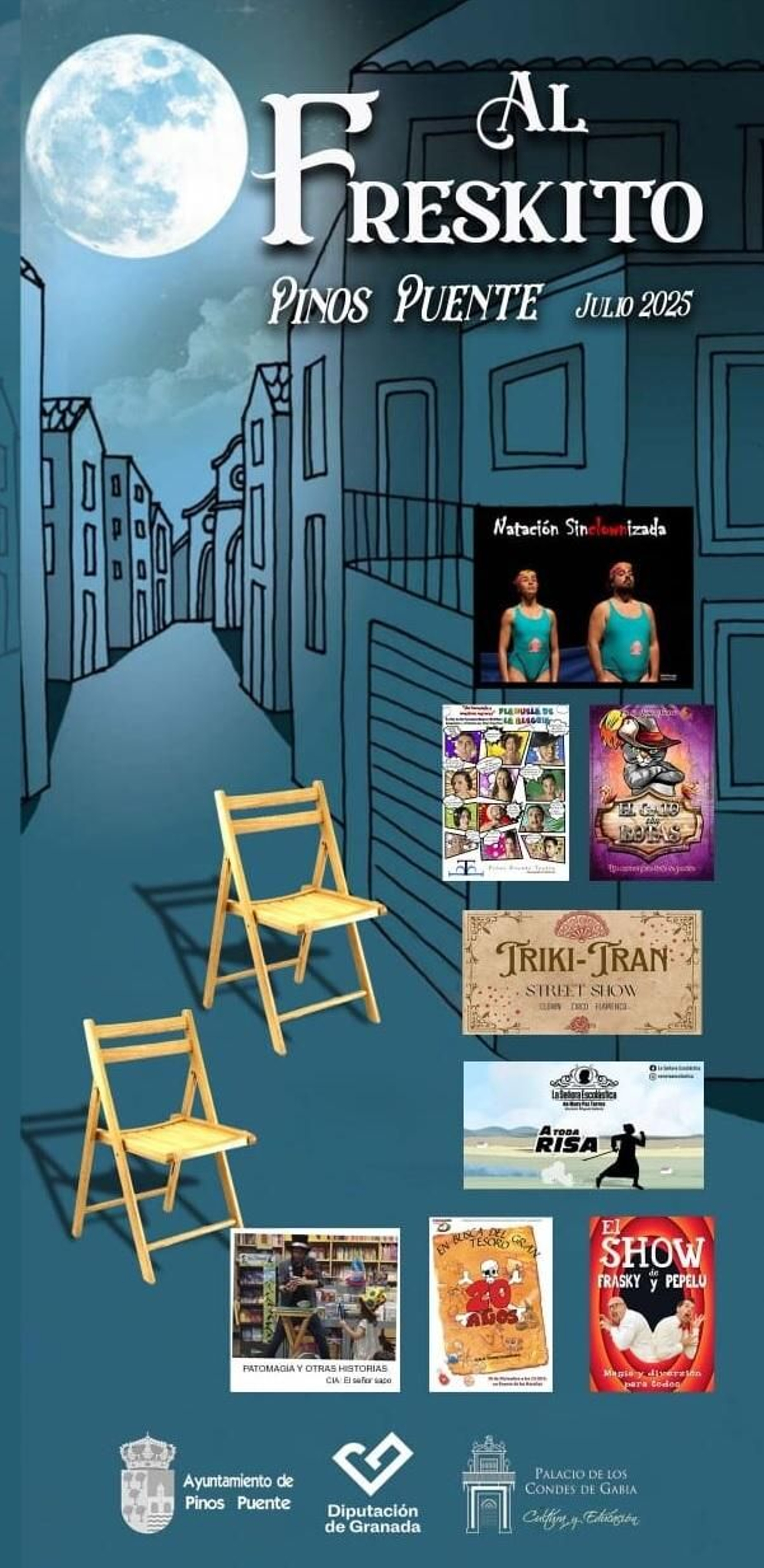 Cartel oficial de las Fiestas de Pinos Puente 2025 "Al Freskito".