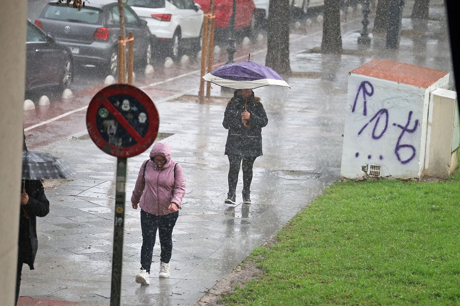Lluvia en Huelva durante la última semana.