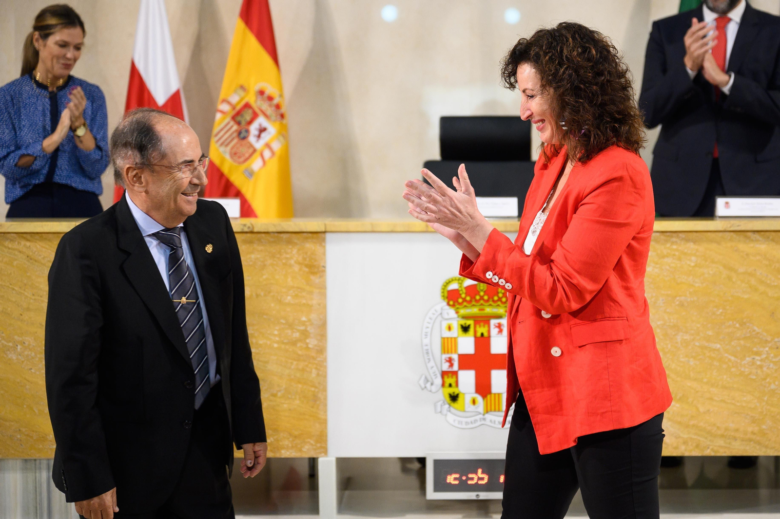 El doctor José Jiménez y la alcaldesa de Almería