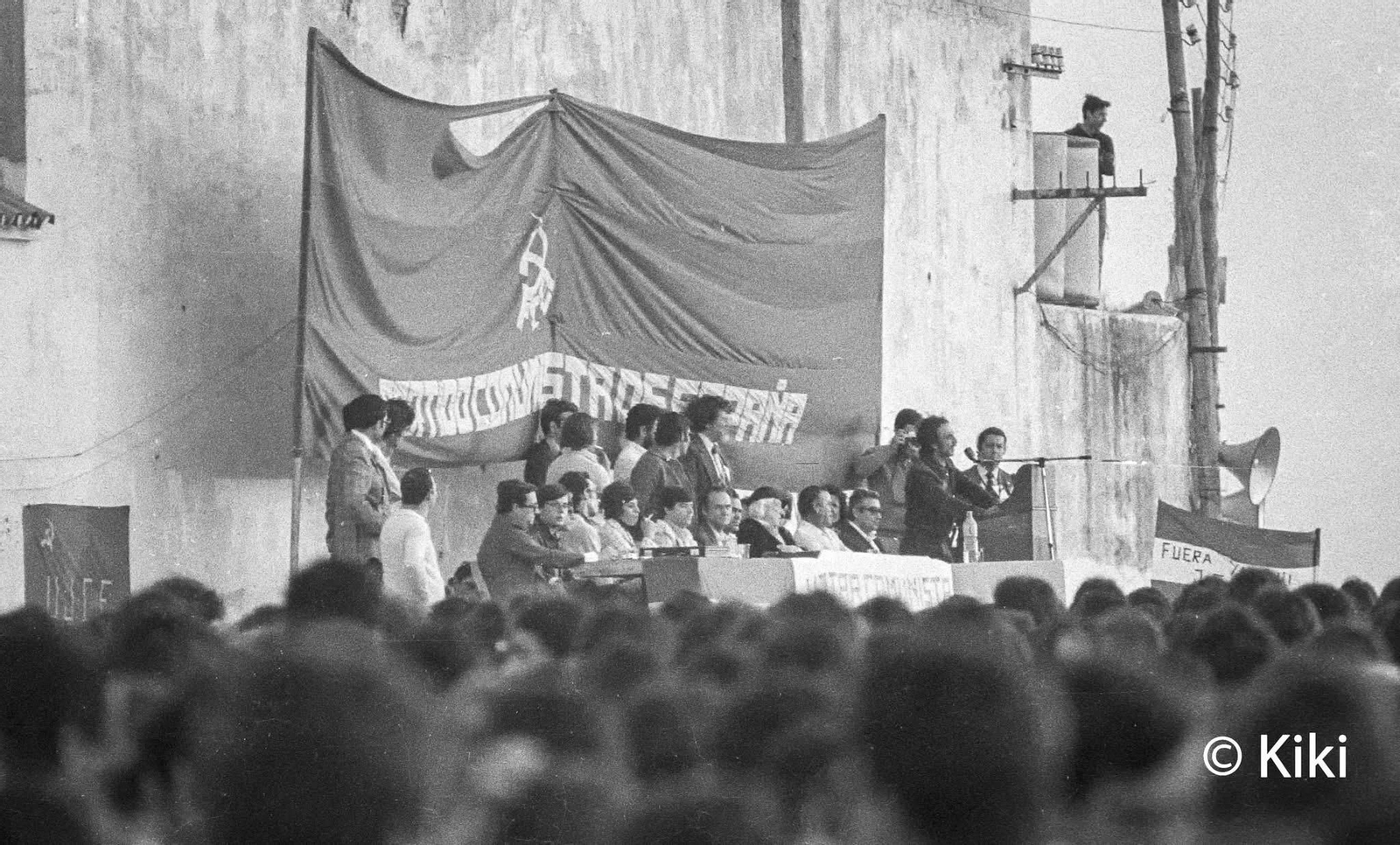 Mitin del PCE hace 48 años. Foto Kiki