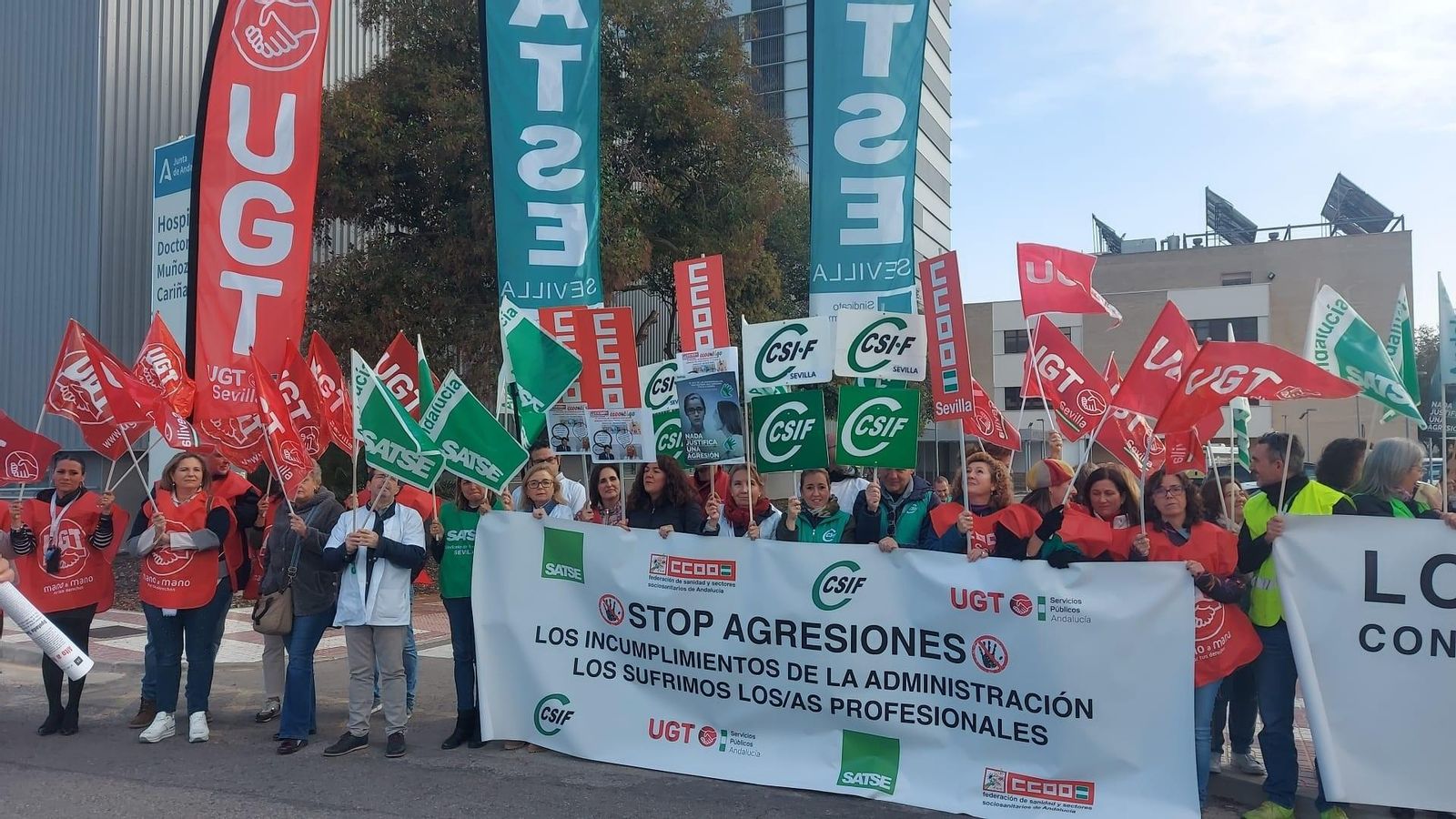 Protesta contras las agresiones a los sanitarios. Protesta contras las agresiones a los sanitarios.