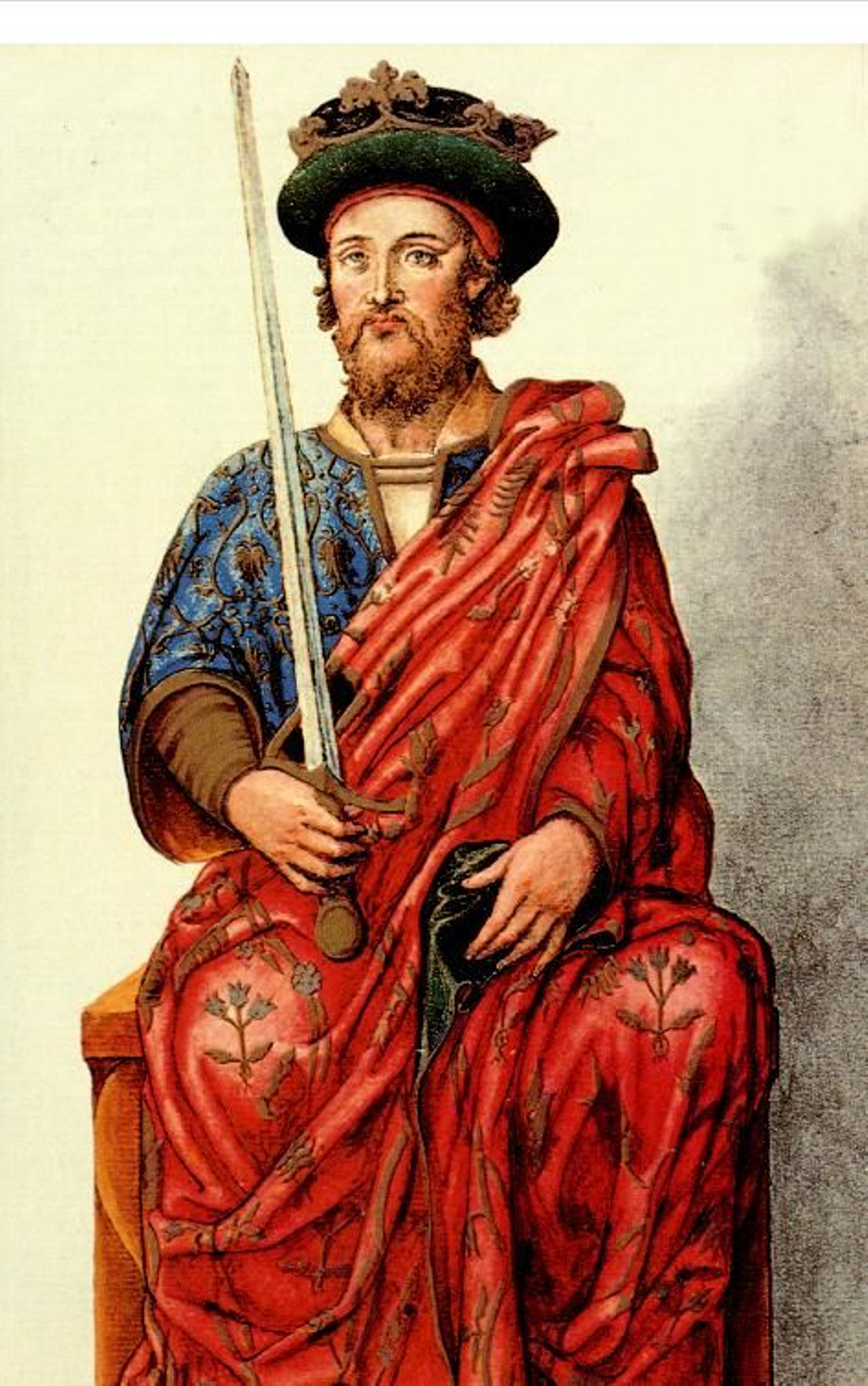 El rey de Castilla y de León, Fernando IV (Libro de Retratos de los Reyes del Alcázar de Segovia, 1594). El rey de Castilla y de León, Fernando IV (Libro de Retratos de los Reyes del Alcázar de Segovia, 1594).