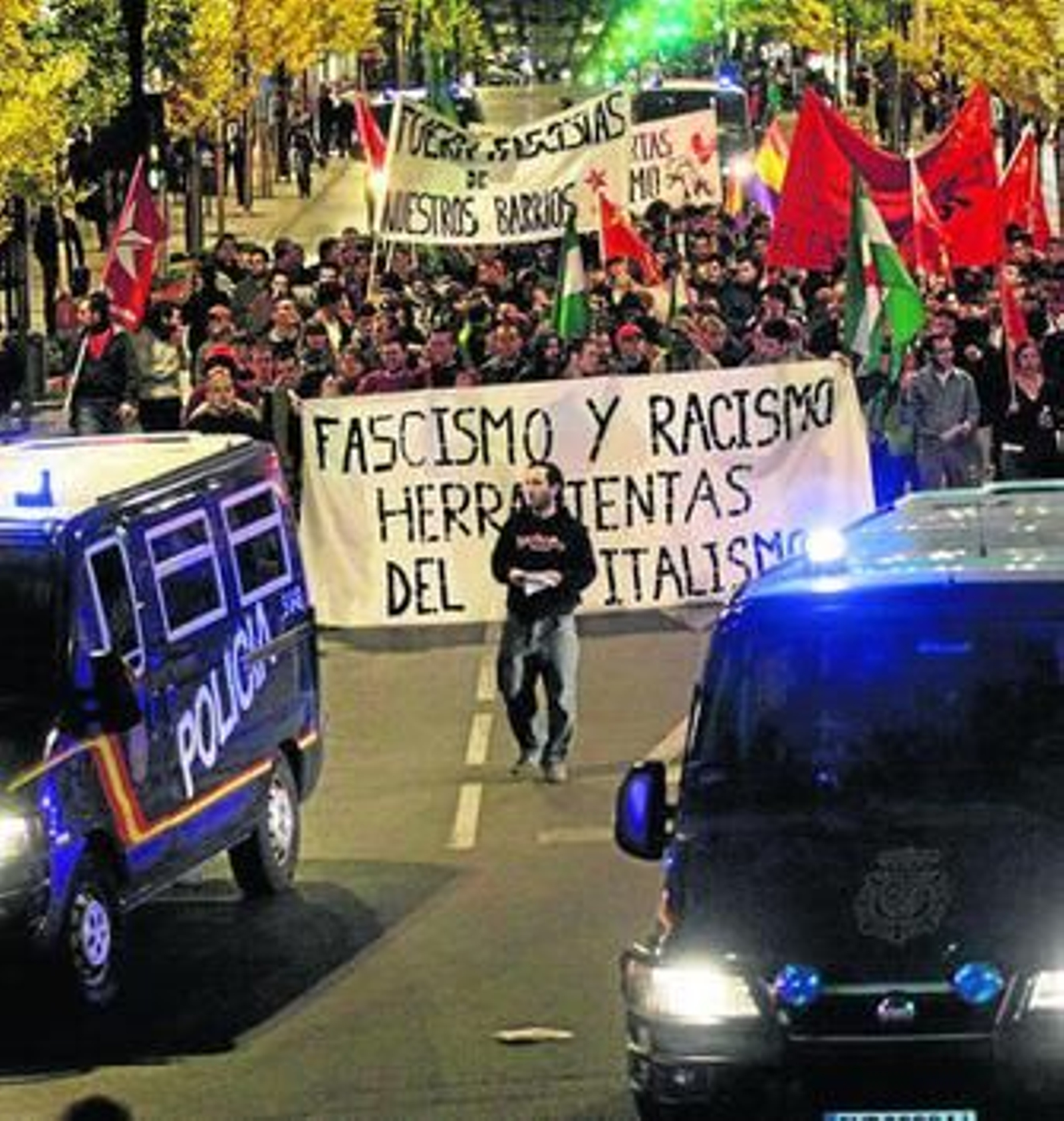 Manifestación antifascista celebrada en Granada el pasado 19 de noviembre.