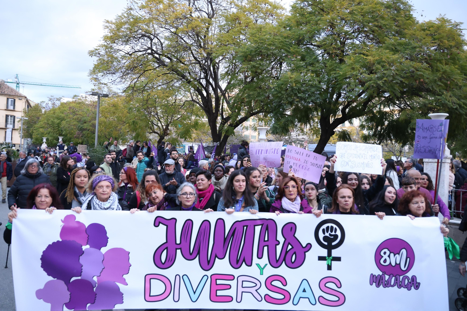 La manifestación del 8-M en Málaga, en fotos