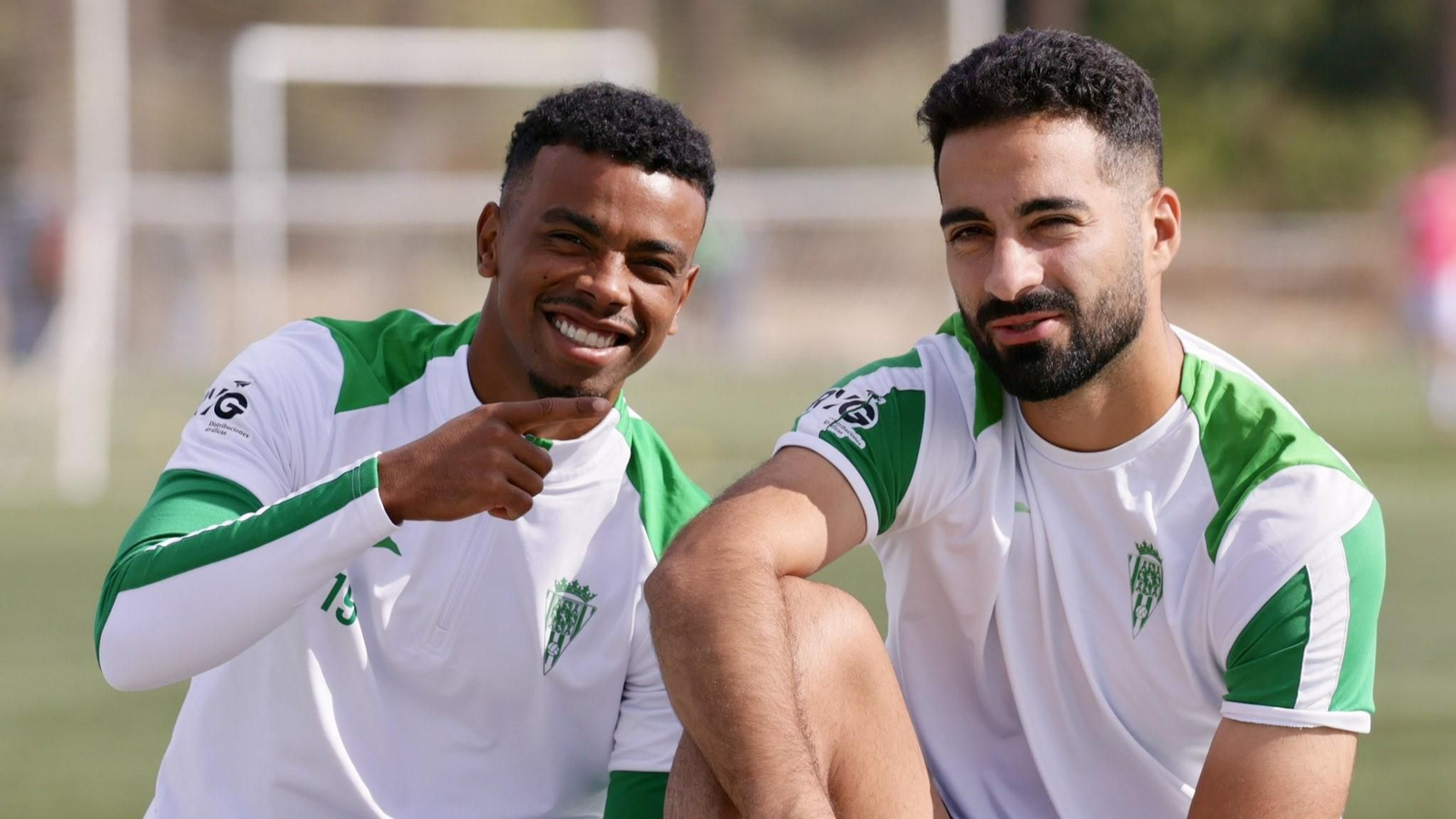 Dalisson y Rubén Alves, en el entrenamiento de este domingo del Córdoba CF.
