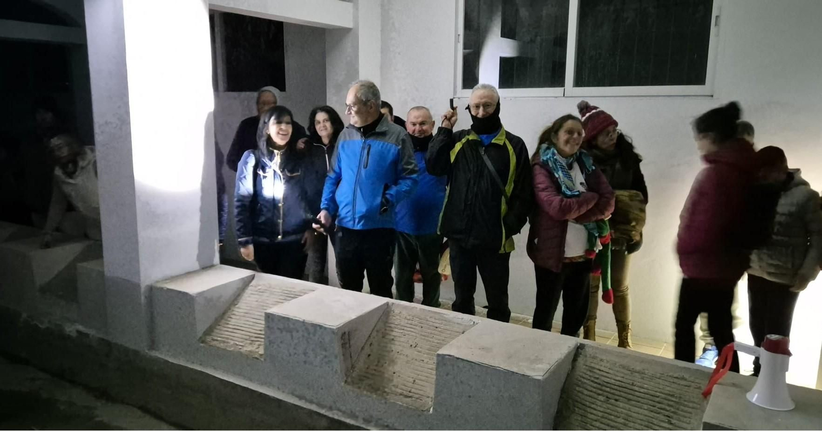 Momento de la ruta nocturna.