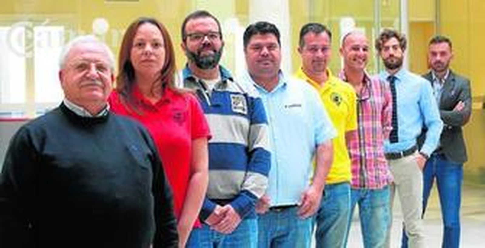 Los representantes del grupo de empresas que viajaron a Singapur en busca de negocio y nuevos clientes, ayer, en el edificio de la Cámara de Comercio de Cádiz.