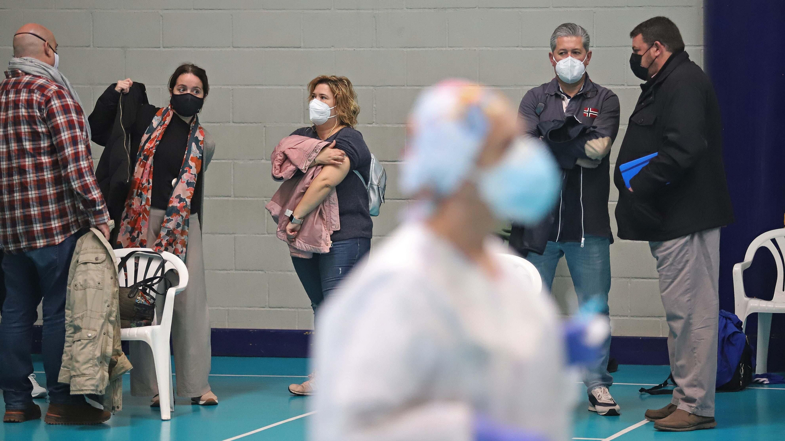 Vacunación de profesores en Algeciras