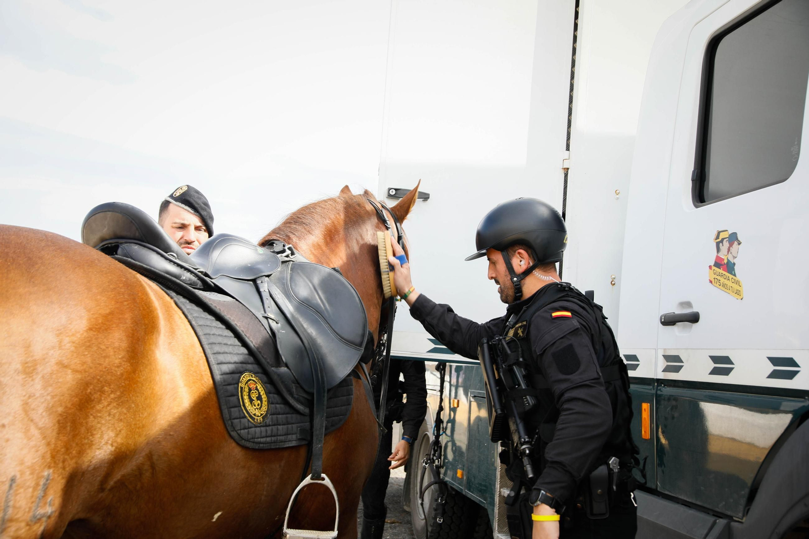 Imágenes del Escuadrón de Caballería de la Guardia Civil en Gádor.