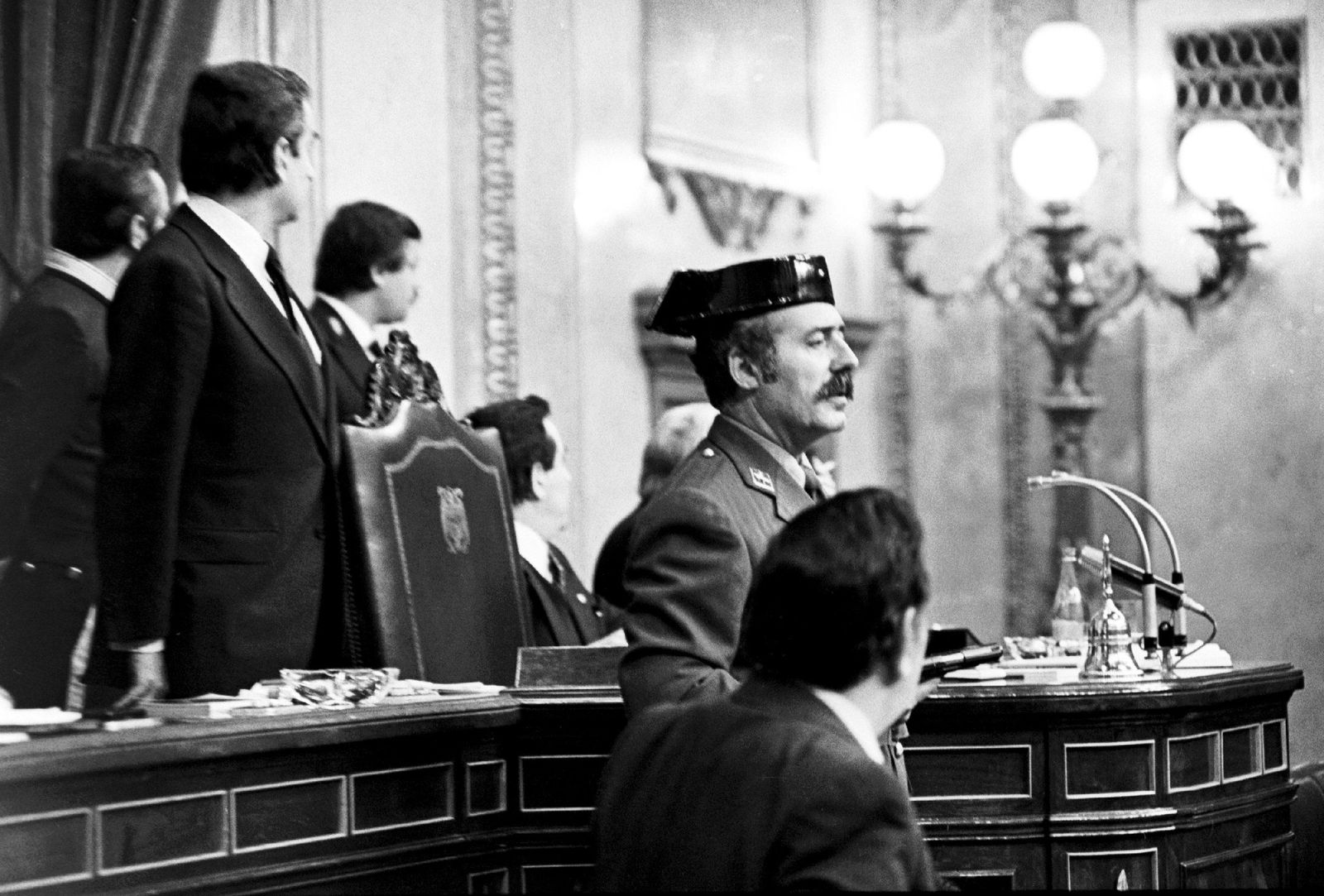 Tejero durante el golpe de Estado fallido.