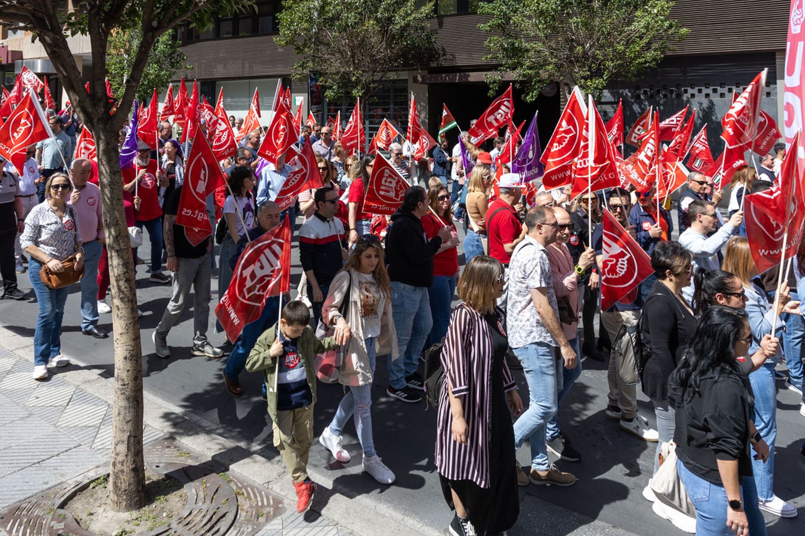 Manifestación convocada por el 1º de Mayo