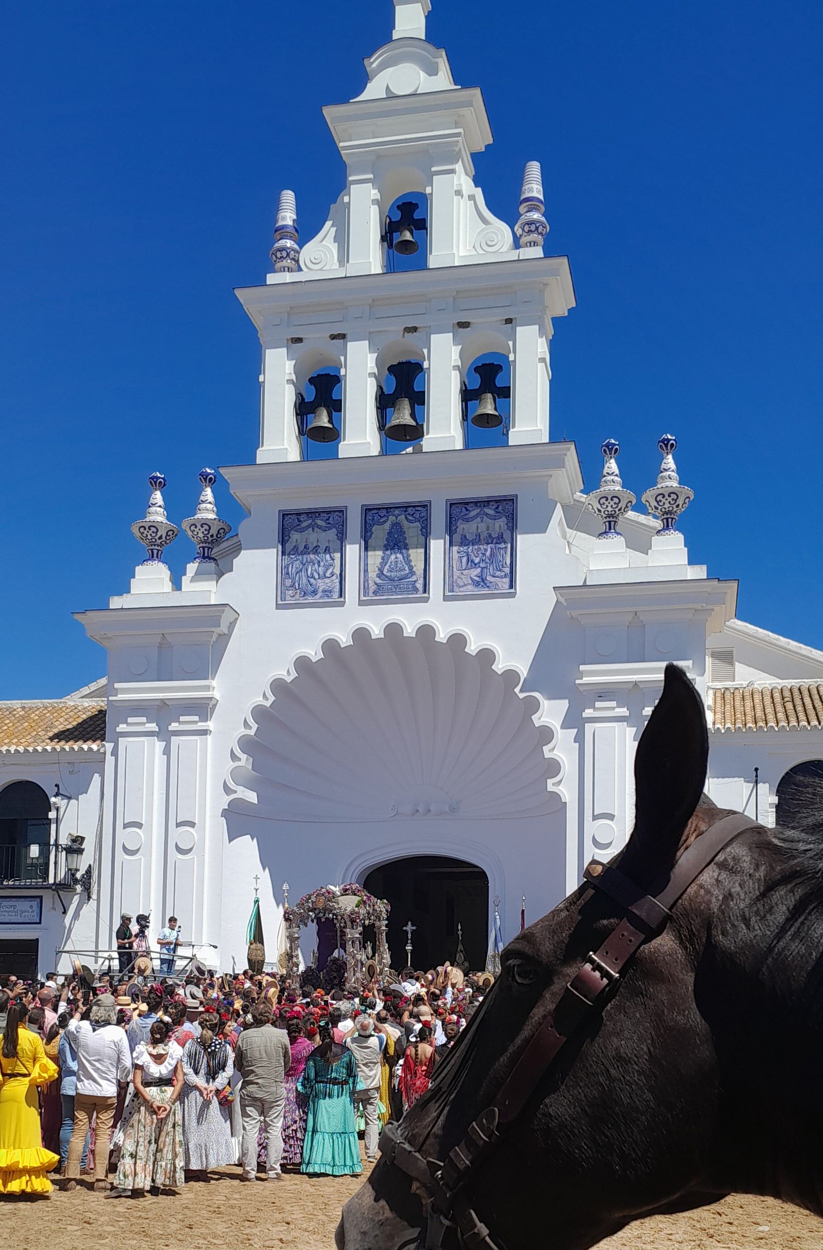 Imágenes de la llegada a la Aldea y presentación de la Hermandad del Rocío de Jerez
