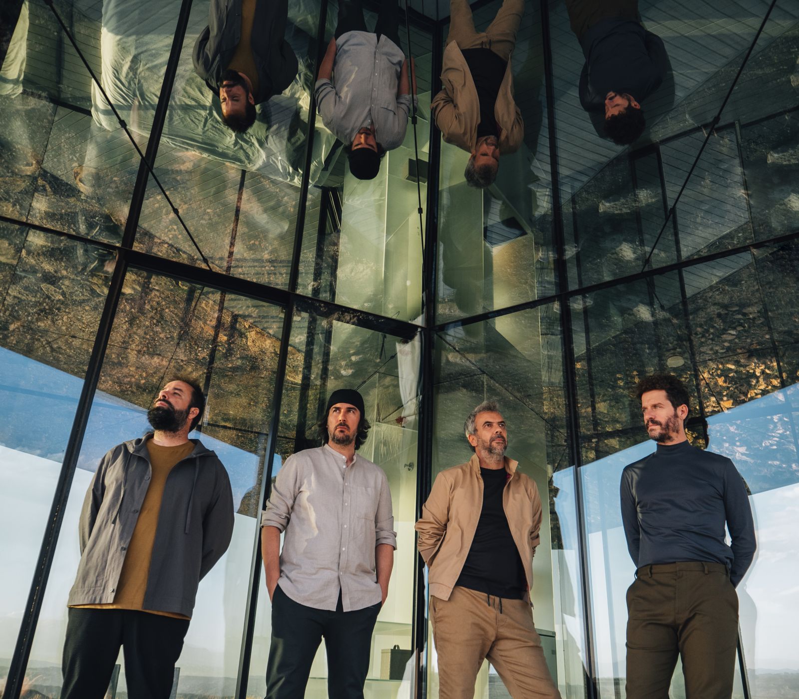 Andrés López, Miguel Haro, Nani Castañeda y Juan Alberto Martínez de Niños Mutantes