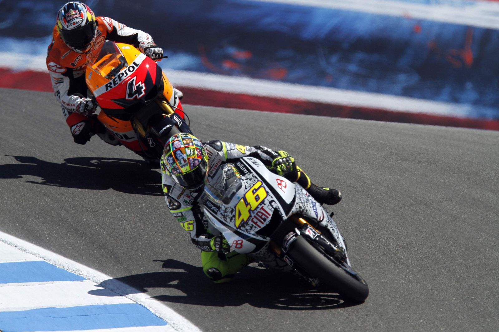 Adelantamiento de Rossi a Dovizioso en el MotoGP de EEUU. 

Foto: DAVID ROYAL.