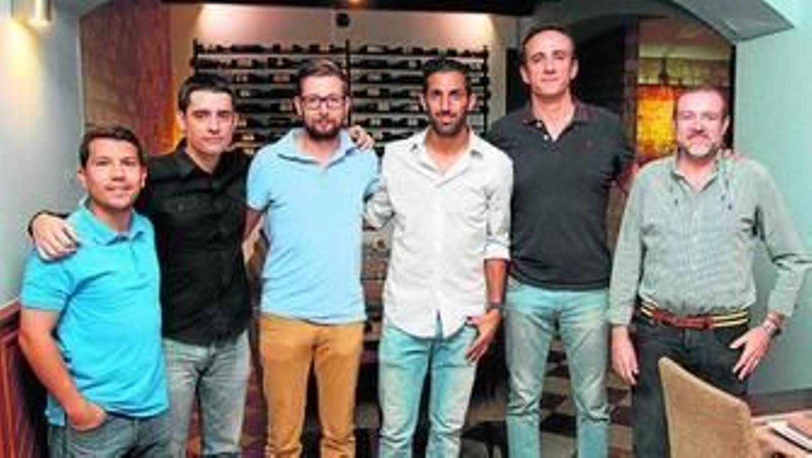 Participantes ayer en la Tertulia Deportiva de 'Huelva Información' en el restaurante La Mirta.