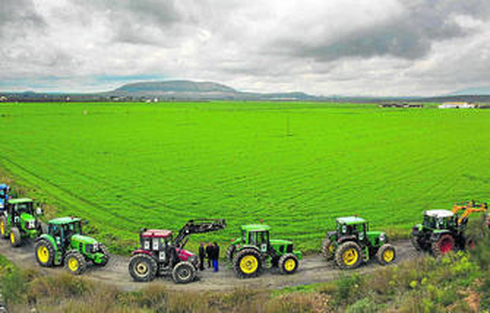 Protesta contra la construcción del anillo ferroviario.