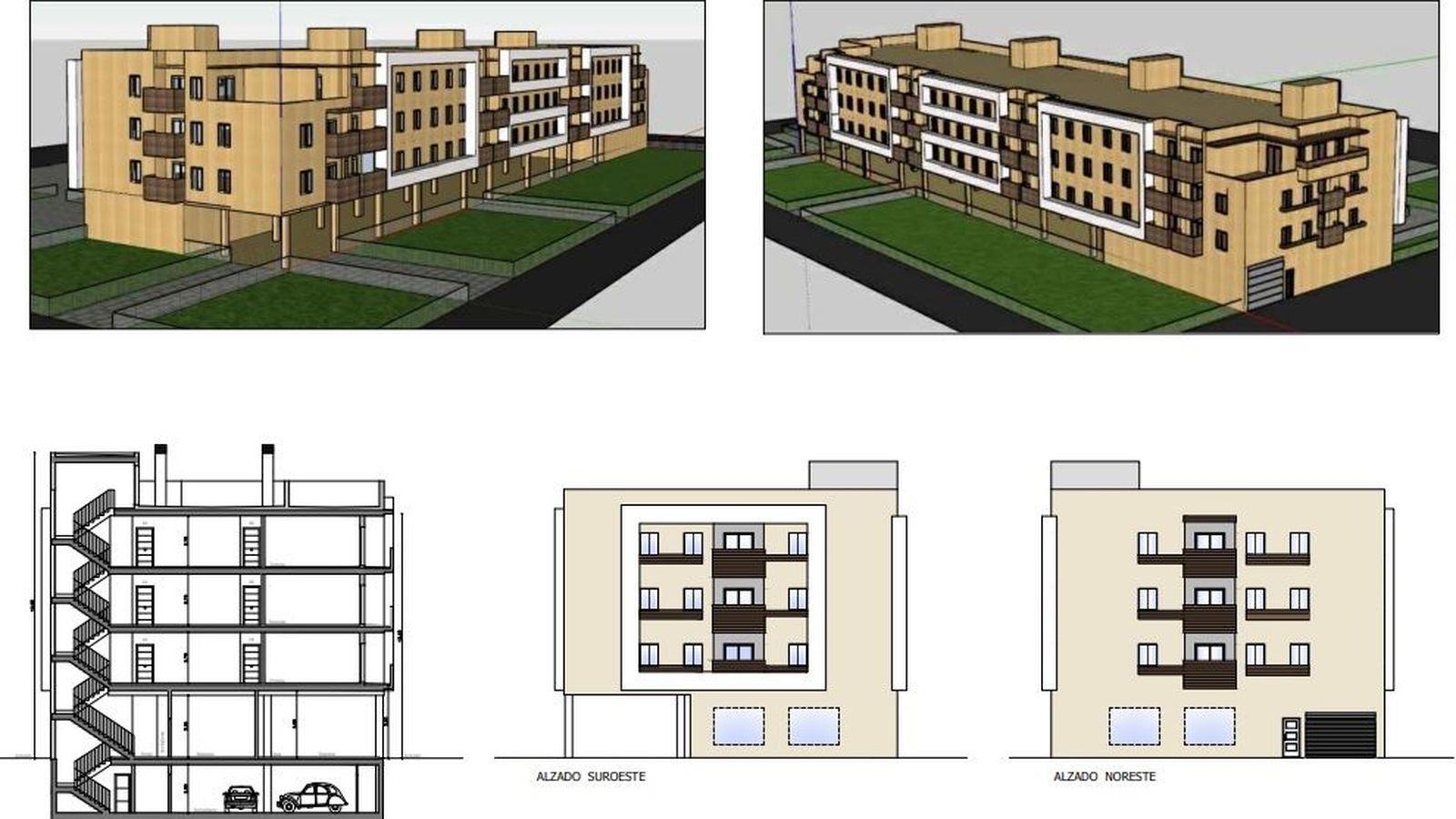 Plano de las viviendas sociales en régimen de alquiler en Punta Umbría.