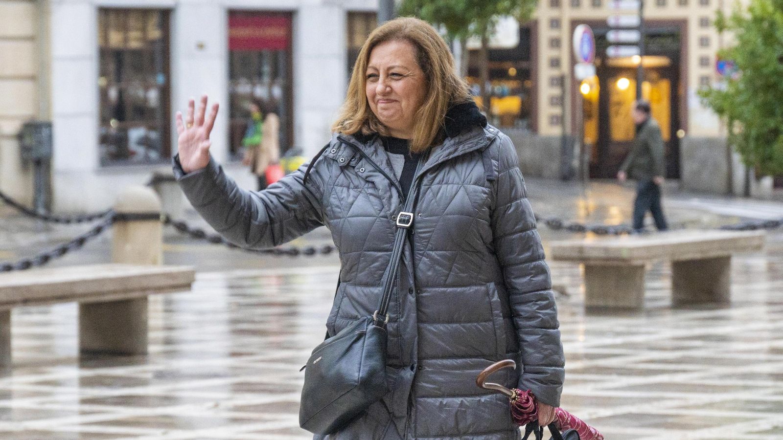 Mar Vilafranca, en Plaza Nueva, al acudir al juicio del Caso audioguías