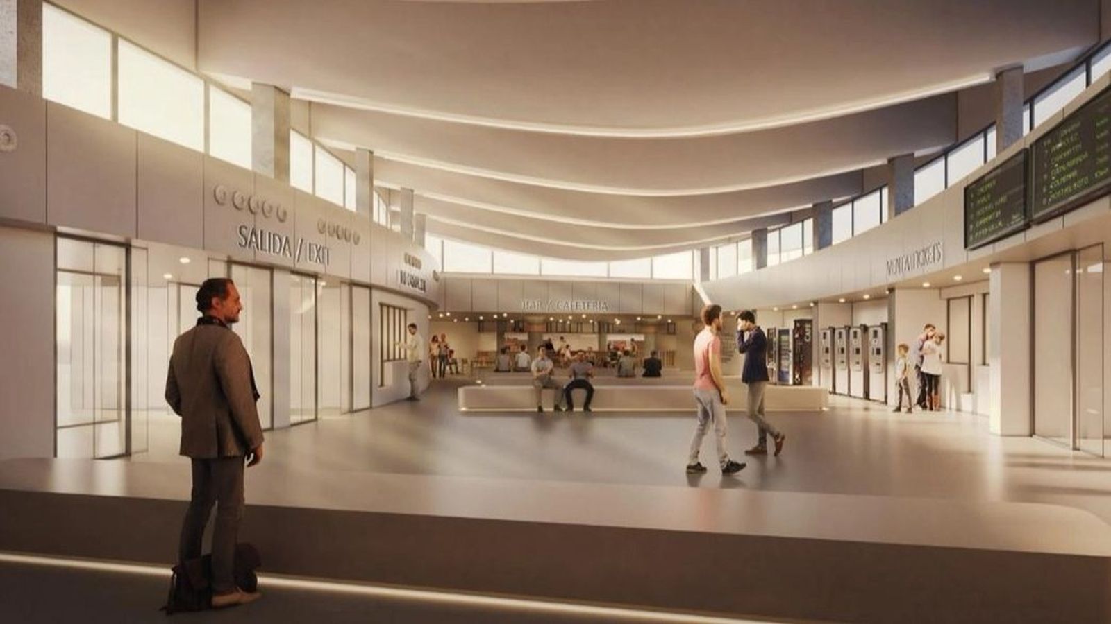 Recreación de la futura estación de autobuses de La Línea