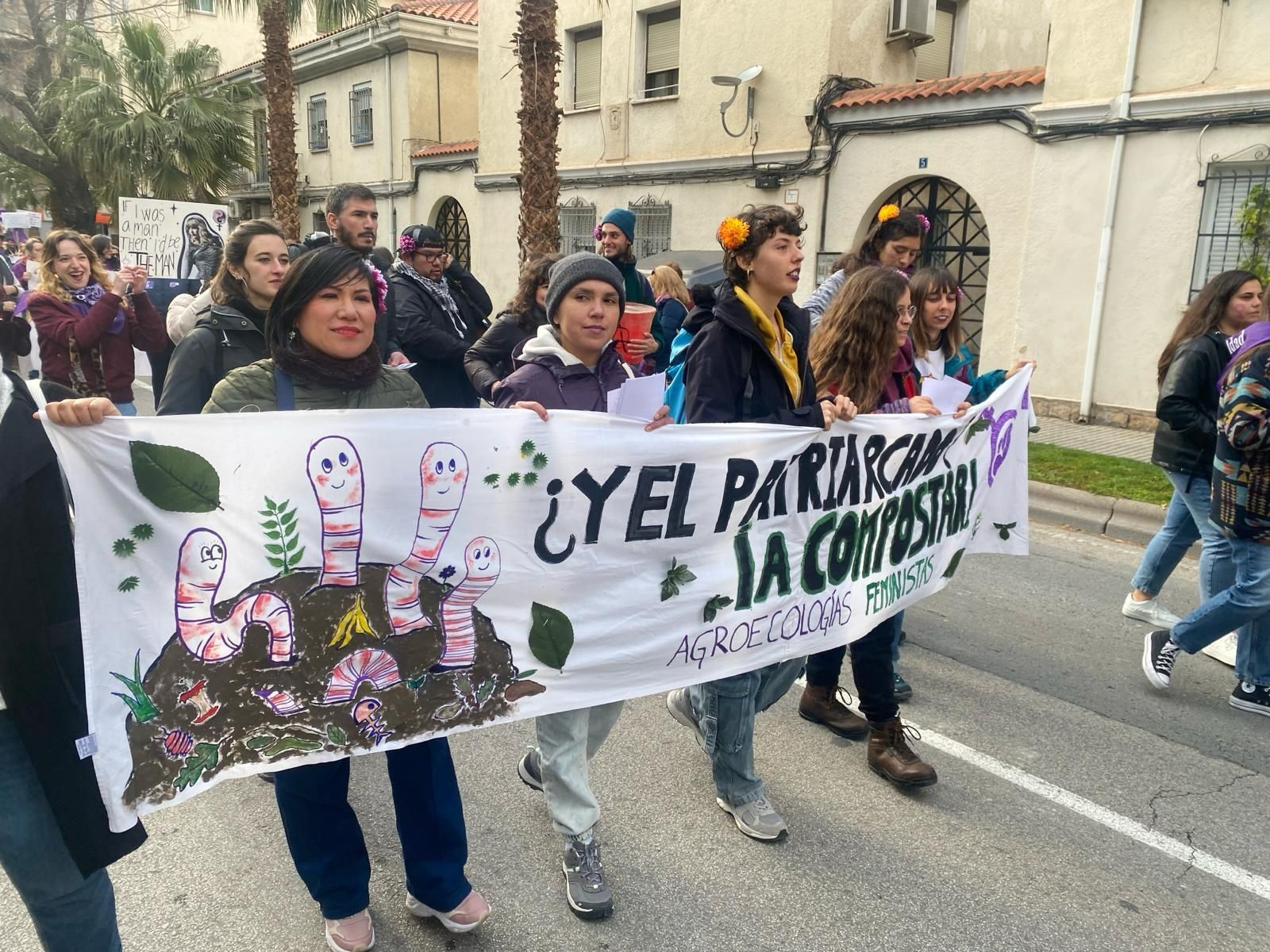 Manifestación del Día Internacional de la Mujer en Jaén.