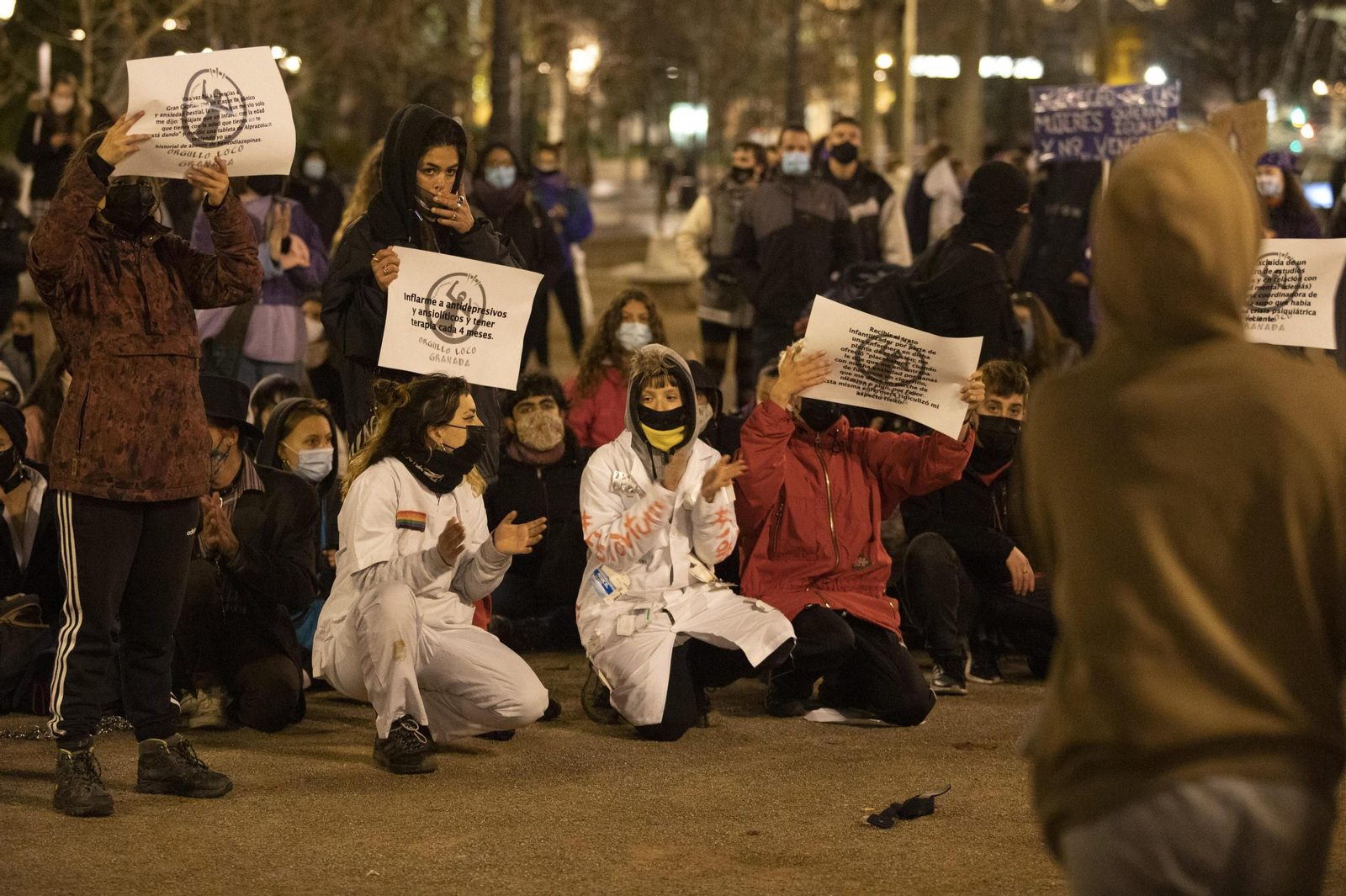 Las mejores imágenes de la manifestación feminista del 8M en Granada este 2021