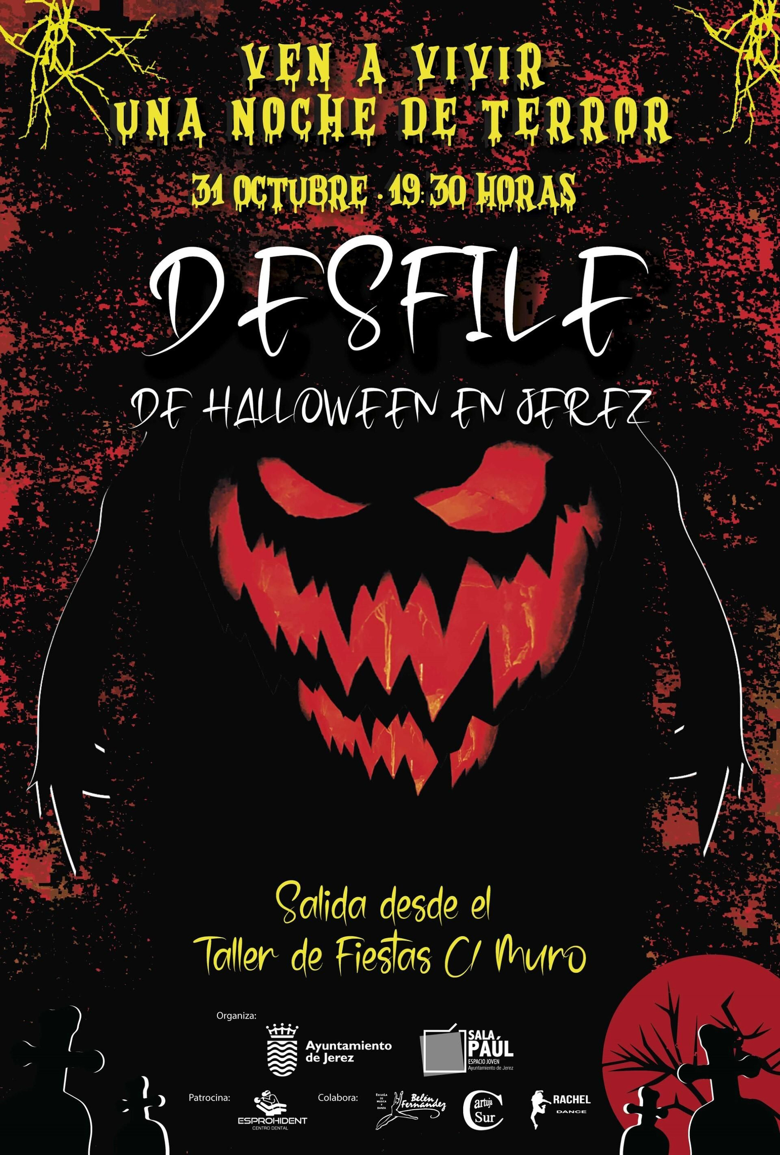 Cartel del desfile de Halloween, el 31 de octubre.