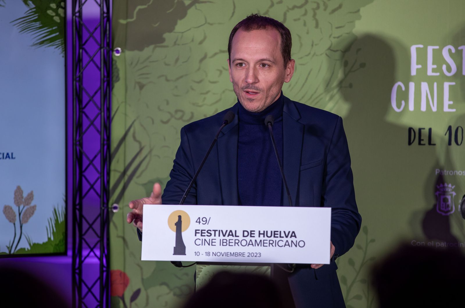 Imágenes de la presentación en Madrid del Festival de Huelva de Cine Iberoamericano