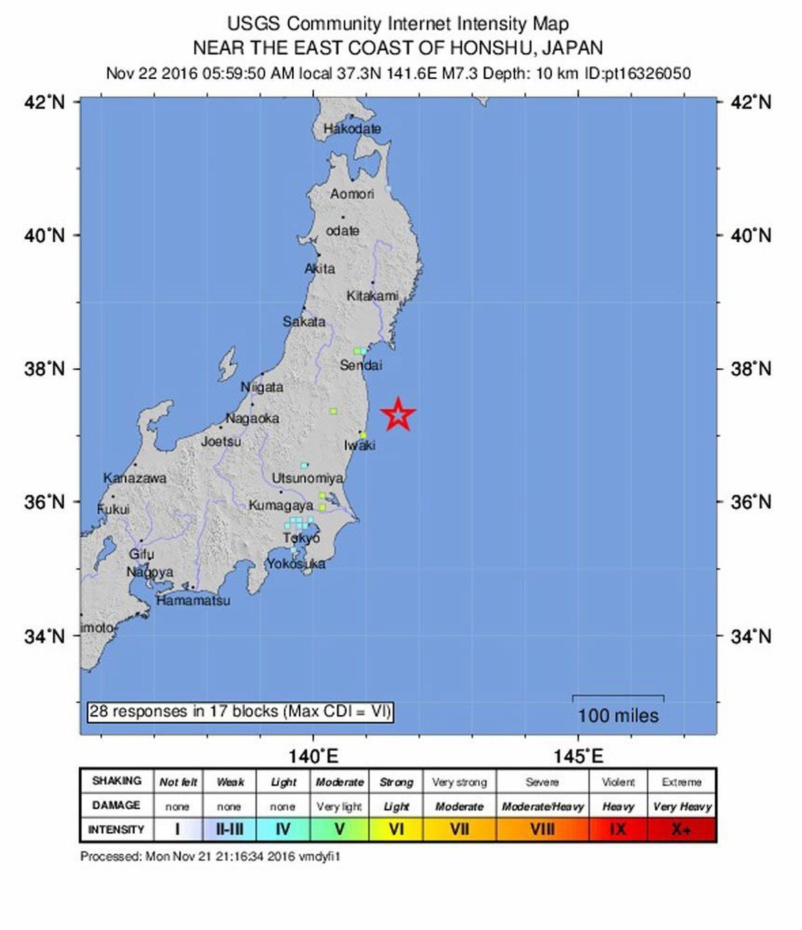 Un terremoto de 7,3 grados sacude el norte de Japón y activa la alerta de 'tsunami'