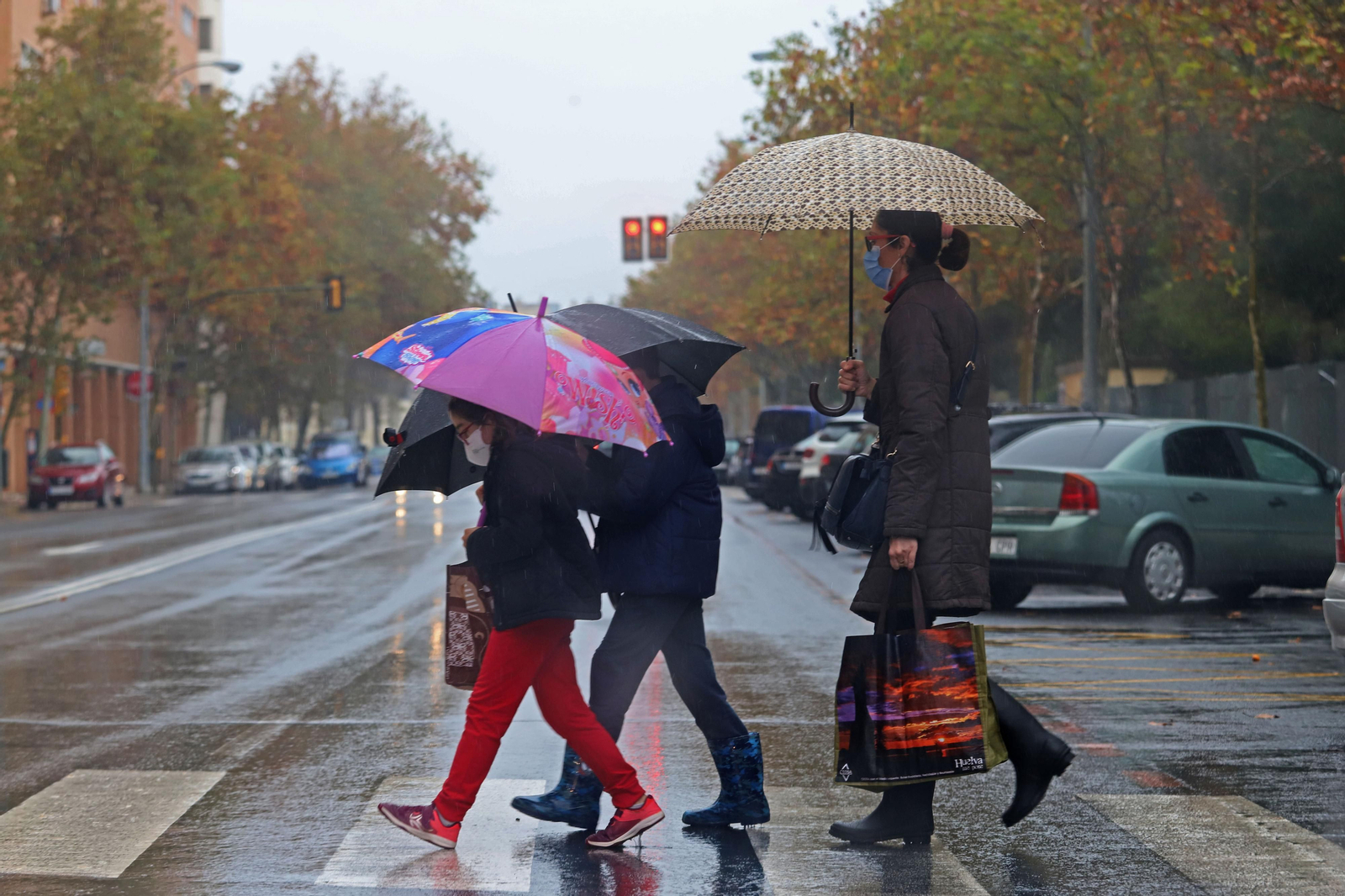 La mañana del sábado despide las lluvias de otoño en Huelva
