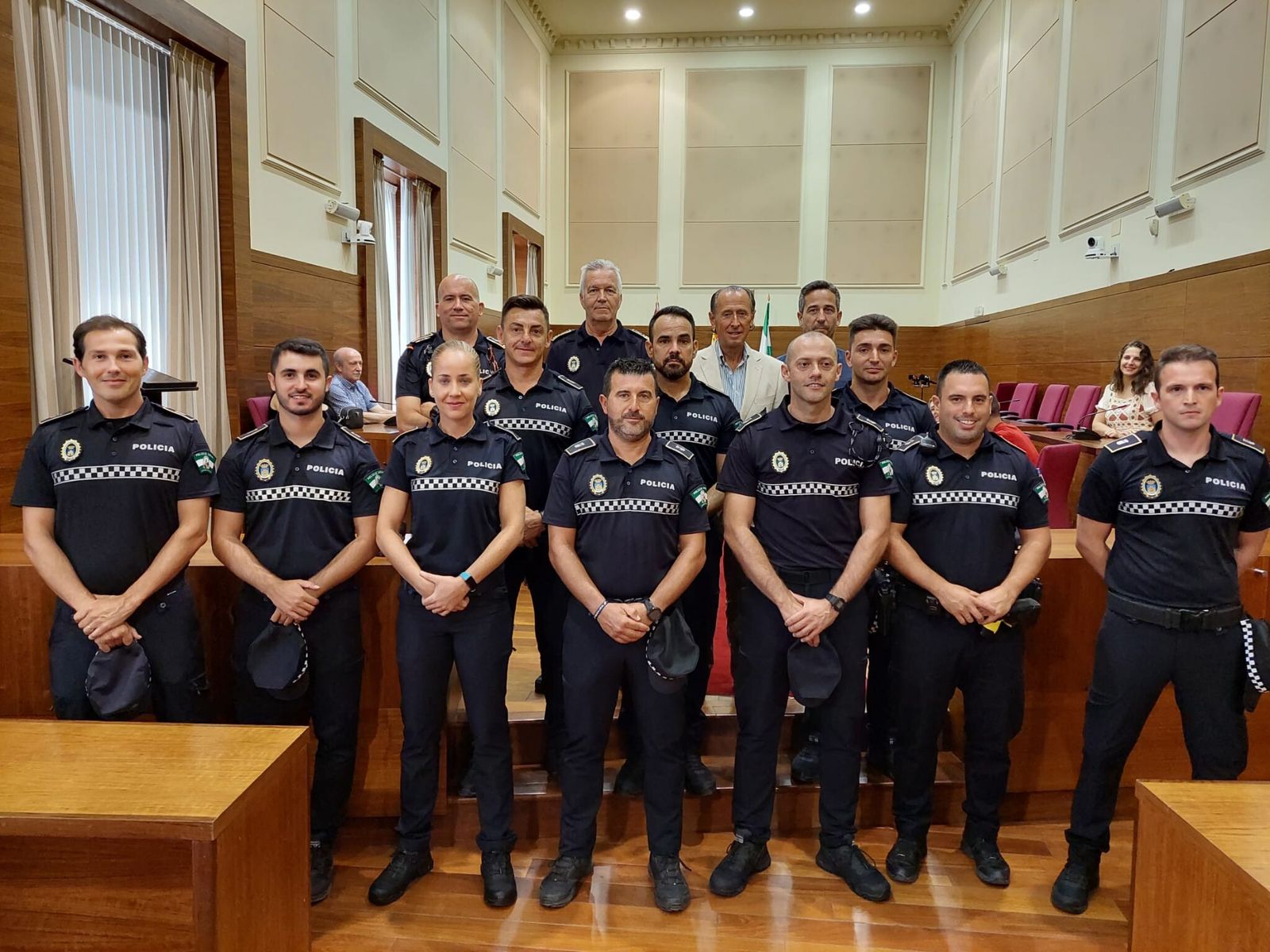 Los nuevos agentes de la Policía Local de Chiclana.