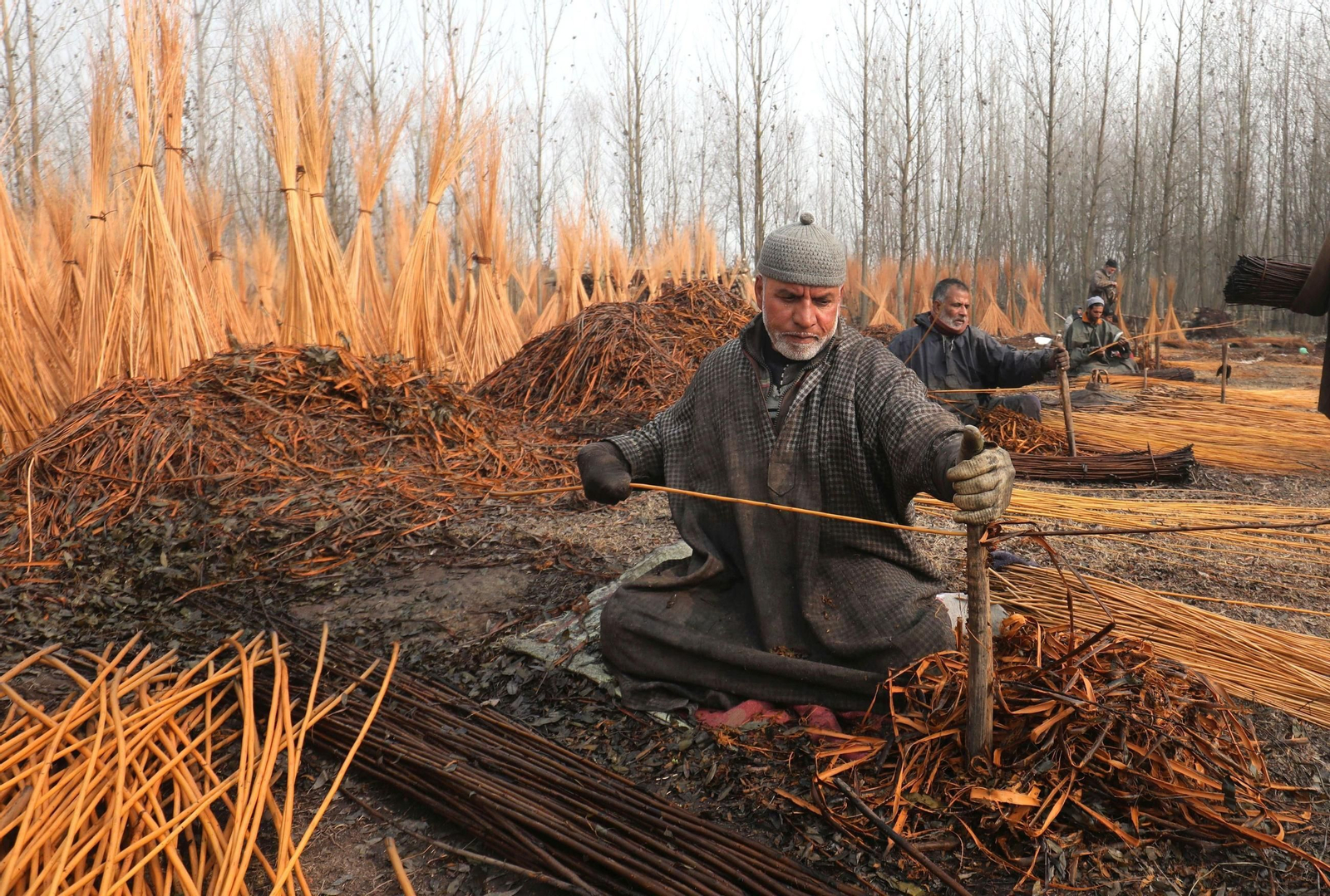 Una tradición ancestral en imágenes: La artesanía de mimbre de sauce de Cachemira