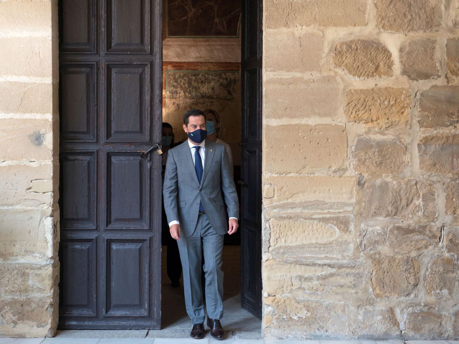 Juanma Moreno en una imagen de este martes en Úbeda.