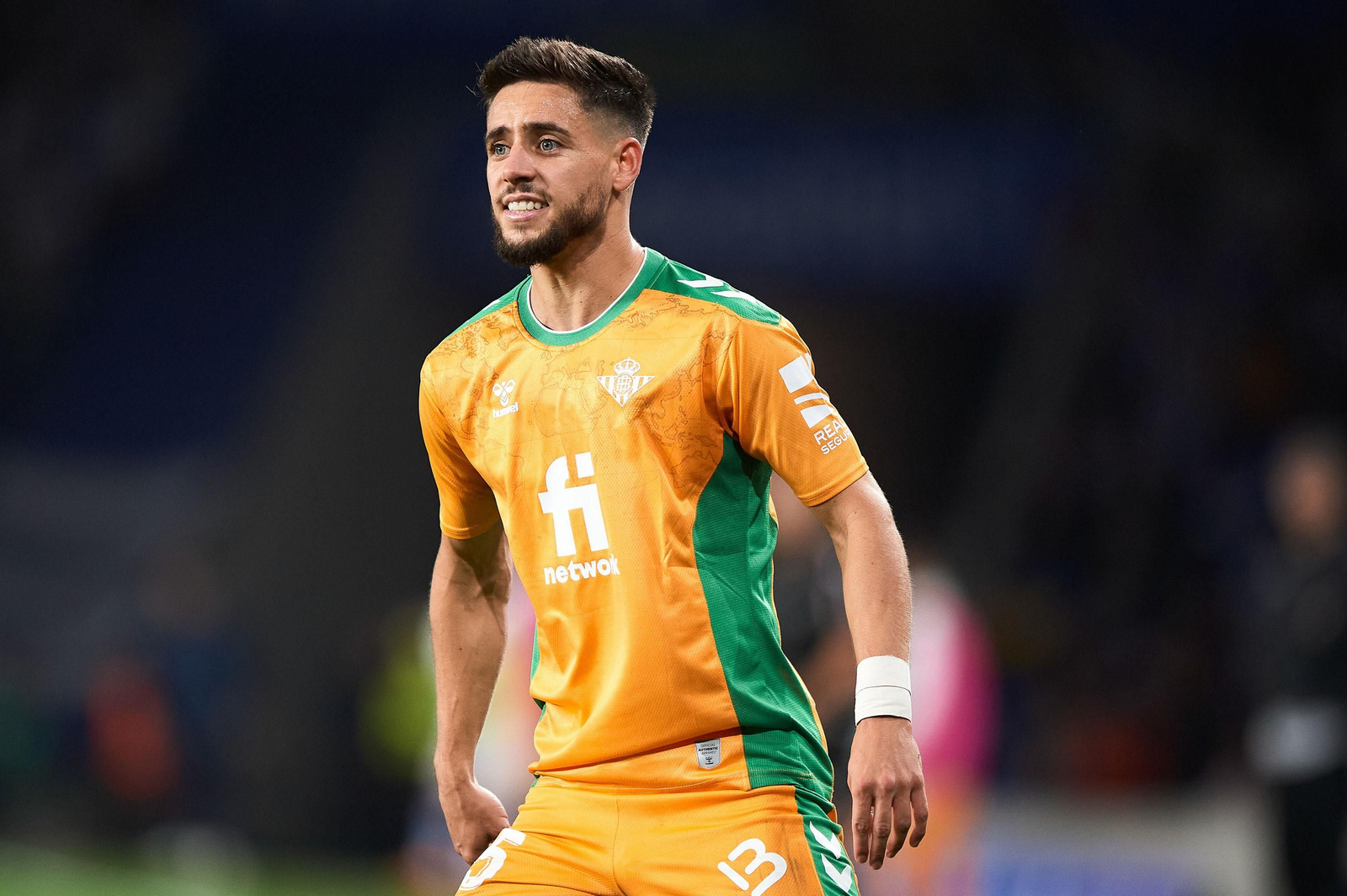 Álex Moreno, durante el partido en el Reale Arena.